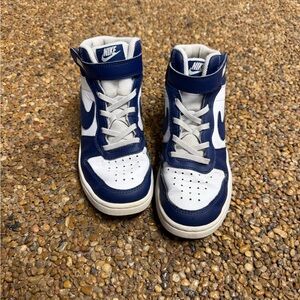 Nike Kids High-Top Sneakers - Blue and White